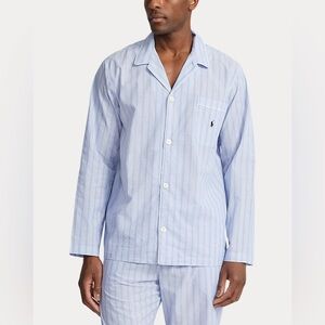 NWT Polo Ralph Lauren Striped 100% Cotton Pajama Top - Long Sleeve - Size 1XLT